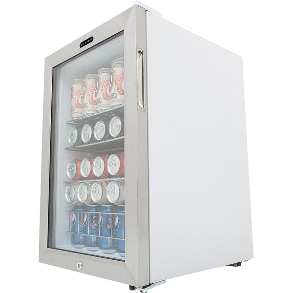 Whynter Beverage Refrigerator With Lock - Stainless Steel 90 Can Capacity - BR-091WS