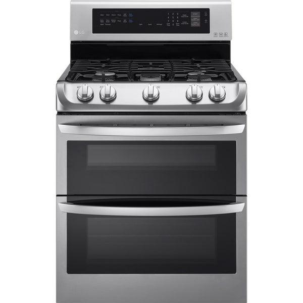 LG 6.9 cu. ft. Gas Double Oven Range with ProBake Convection, EasyClean - LDG4313ST