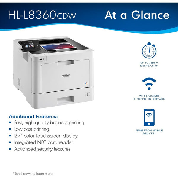 Brother Business Color Laser Printer HL-L8360CDW - Duplex - HL-L8360CDW