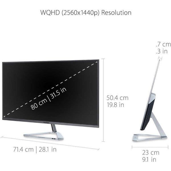 ViewSonic VX3276-2K-MHD 32 Inch Widescreen IPS 1440p Monitor with Ultra-Thin Bezels, HDMI DisplayPort and Mini DisplayPort - VX3276-2K-MHD