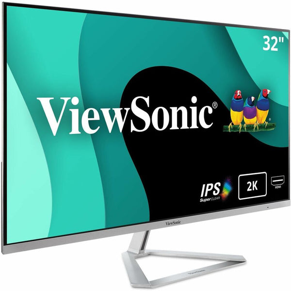 ViewSonic VX3276-2K-MHD 32 Inch Widescreen IPS 1440p Monitor with Ultra-Thin Bezels, HDMI DisplayPort and Mini DisplayPort - VX3276-2K-MHD