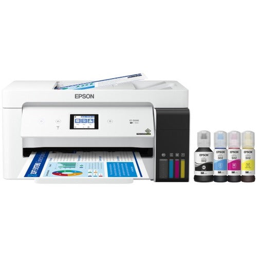 Epson EcoTank ET-15000 Inkjet Multifunction Printer-Color-Copier/Fax/Scanner-Automatic Duplex Print-33000 Pages-270 sheets Input-1200 dpi Optical Scan-Wireless LAN-Epson Connect-Epson iPrint-Mopria - C11CH96201