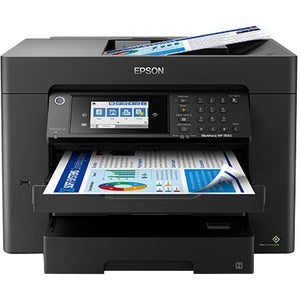 Epson WorkForce Pro WF-7840 Inkjet Multifunction Printer-Color-Copier/Fax/Scanner-4800x2400 dpi Print-Automatic Duplex Print-50000 Pages-500 sheets Input-1200 dpi Optical Scan-Color Fax-Wireless LAN-Epson Connect-Android Printing-Mopria - C11CH67201