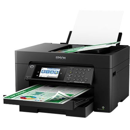 Epson WorkForce Pro WF-7820 Inkjet Multifunction Printer-Color-Copier/Fax/Scanner-4800x2400 dpi Print-Automatic Duplex Print-50000 Pages-250 sheets Input-1200 dpi Optical Scan-Color Fax-Wireless LAN-Epson Connect-Android Printing-Mopria - C11CH78201