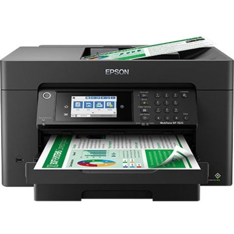 Epson WorkForce Pro WF-7820 Inkjet Multifunction Printer-Color-Copier/Fax/Scanner-4800x2400 dpi Print-Automatic Duplex Print-50000 Pages-250 sheets Input-1200 dpi Optical Scan-Color Fax-Wireless LAN-Epson Connect-Android Printing-Mopria - C11CH78201