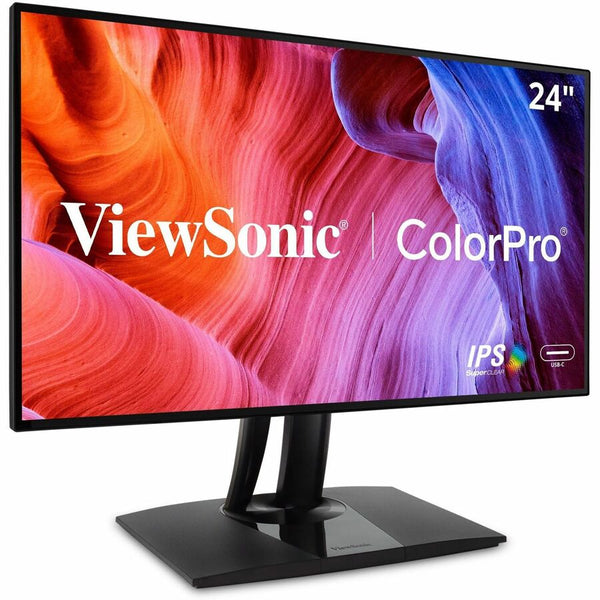 ViewSonic VP2468a 24-Inch IPS 1080p Monitor with Advanced Ergonomics, 100% sRGB Rec 709, 14-bit 3D LUT, Eye Care, 65W USB C, RJ45, HDMI, DP Daisy Chain for Home and Office - VP2468a