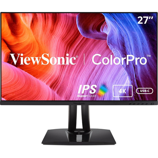 ViewSonic VP2756-4K 27 Inch 4K UHD IPS Ergonomic Monitor with Ultra-Thin Bezels, Color Accuracy, Pantone Validated, 60W USB C - VP2756-4K