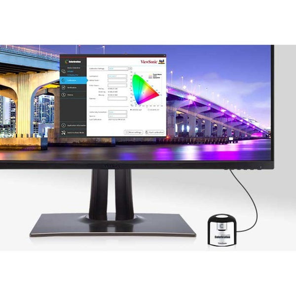 ViewSonic VP3256-4K 32 Inch 4K UHD IPS Ergonomic Monitor with Ultra-Thin Bezels, Color Accuracy, Pantone Validated, 60W USB C - VP3256-4K