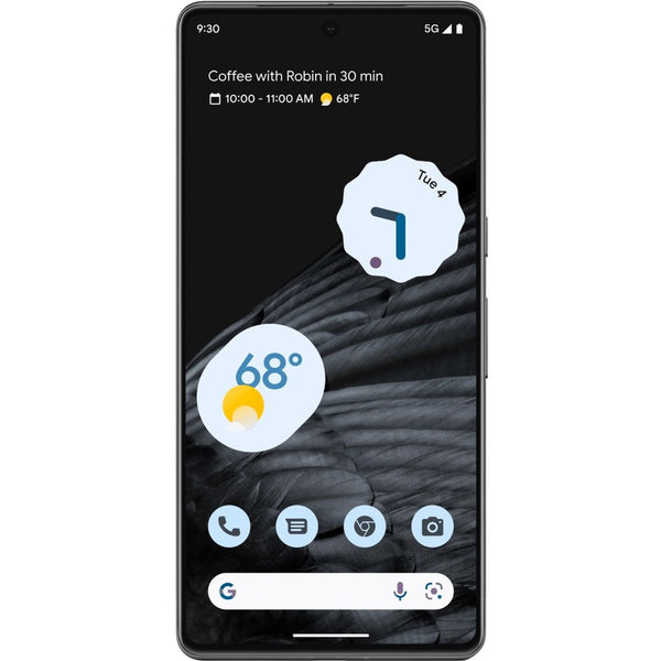 Google Pixel 7 Pro 128 GB Smartphone - 6.7 LTPO OLED QHD+ 1440 x 3120 - Octa-core (Cortex X1Dual-core (2 Core) 2.85 GHz + Cortex A78 Dual-core (2 Core) 2.35 GHz + Cortex A55 Quad-core (4 Core) 1.80 GHz - 12 GB RAM - Android 13 - 5G - Obsidian - GA03453-US