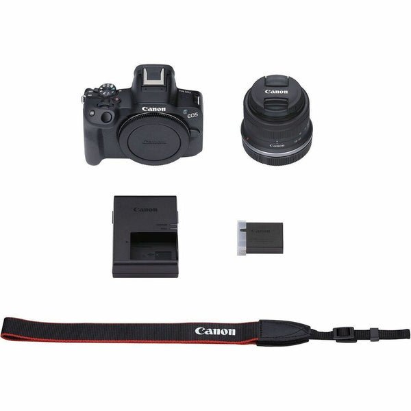 Canon EOS R50 24.2 Megapixel Mirrorless Camera with Lens - 0.71 - 1.77 - Black - 5811C012