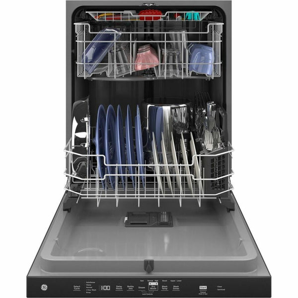 GE Top Control with Plastic Interior Dishwasher with Sanitize Cycle & Dry Boost - GDP630PYRFS