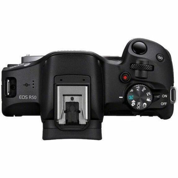 Canon EOS R50 24.2 Megapixel Mirrorless Camera with Lens - 0.71 - 1.77 (Lens 1), 2.17 - 8.27 (Lens 2) - Black - 5811C022