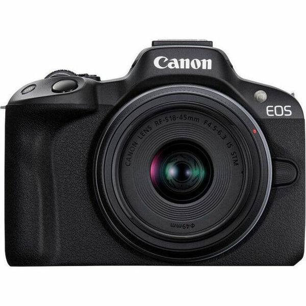 Canon EOS R50 24.2 Megapixel Mirrorless Camera with Lens - 0.71 - 1.77 (Lens 1), 2.17 - 8.27 (Lens 2) - Black - 5811C022