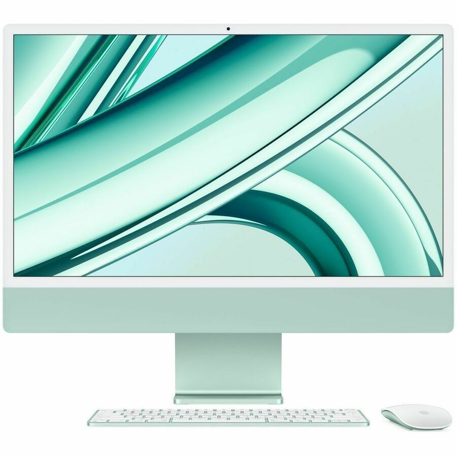 Apple iMac MQRA3LL/A All-in-One Computer - Apple M3 - 8 GB - 256 GB SSD - 24 4.5K - Desktop - Green - MQRA3LL/A