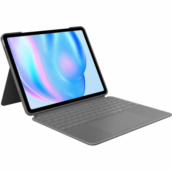 Logitech Combo Touch iPad Air 13-inch (M2)(2024) Keyboard Case - Detachable backlit keyboard with kickstand, comfortable typing, multi-use mode - Oxford Grey - 920-012608