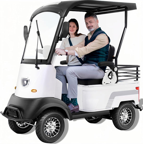 2 Passenger Electric Golf Cart -Electric Golf Scooters for Adults,Electric Push Golf Cart Suitable for Golf,Beach,Farm Load,Courtesy Car