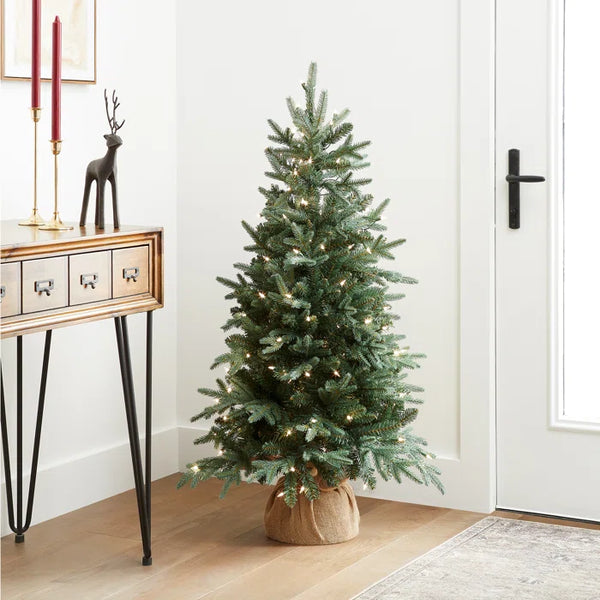 4' Lighted Artificial Pine Christmas Tree