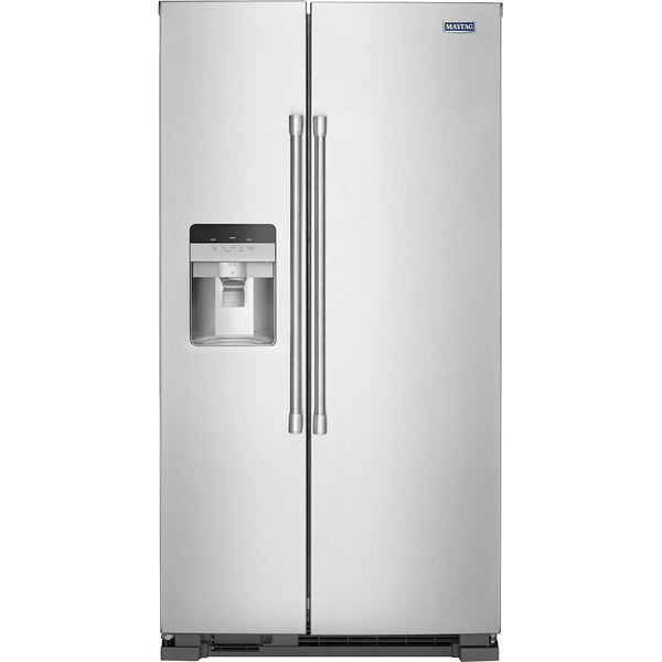 Maytag - 24.5 Cu. Ft. Side-by-Side Refrigerator - Stainless Steel -