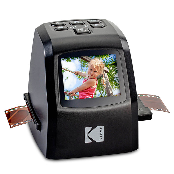Kodak - Mini Digital Film & Slide Scanner – Converts Film Negatives & Slides to 22 Megapixel JPEG Images – 2.4 LCD Screen - Black -