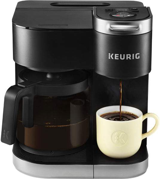 Keurig - K-Duo 12-Cup Coffee Maker and Single Serve K-Cup Brewer - Black -