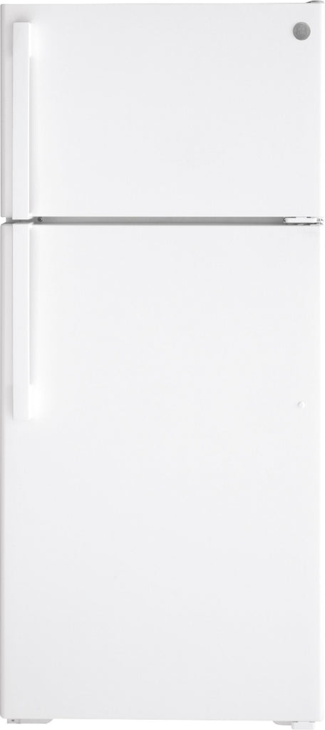 GE - 16.6 Cu. Ft. Top-Freezer Refrigerator - White -