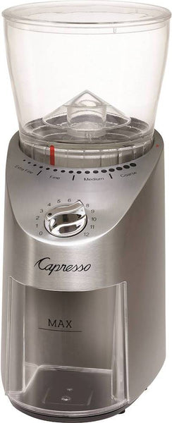 Capresso - Infinity Plus 4-Oz. Conical Burr Coffee Grinder - Stainless Steel -