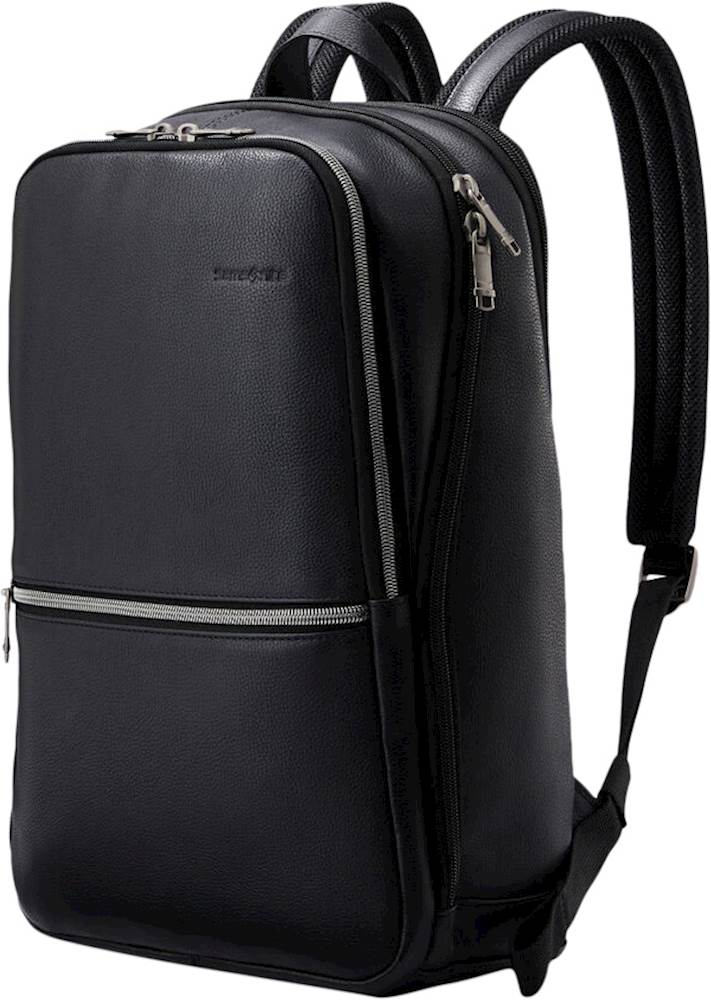 Samsonite - Classic Leather Slim Backpack for 14.1" Laptop - Black -