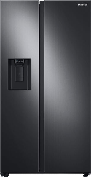 Samsung - 27.4 cu. ft. Side-by-Side Refrigerator with Large Capacity - Black Stainless Steel -