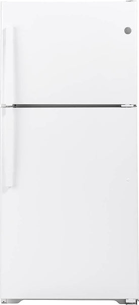GE - 21.9 Cu. Ft. Garage-Ready Top-Freezer Refrigerator - White -