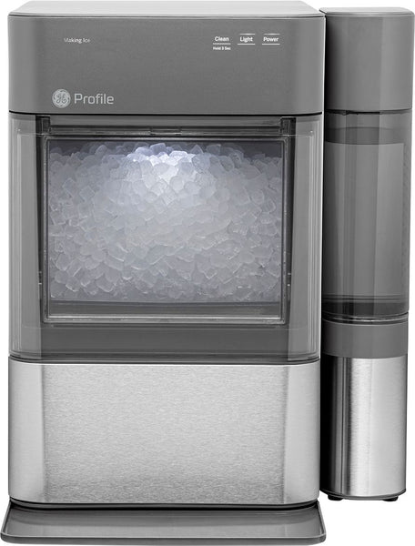 GE Profile - Opal 2.0 38-lb. Portable Ice maker with Nugget Ice Production, Side Tank and Built-in WiFi - Stainless Steel -