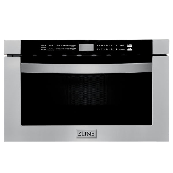 ZLINE - 24" 1.2 cu. ft. Built-in Microwave Drawer in Stainless Steel - Silver -