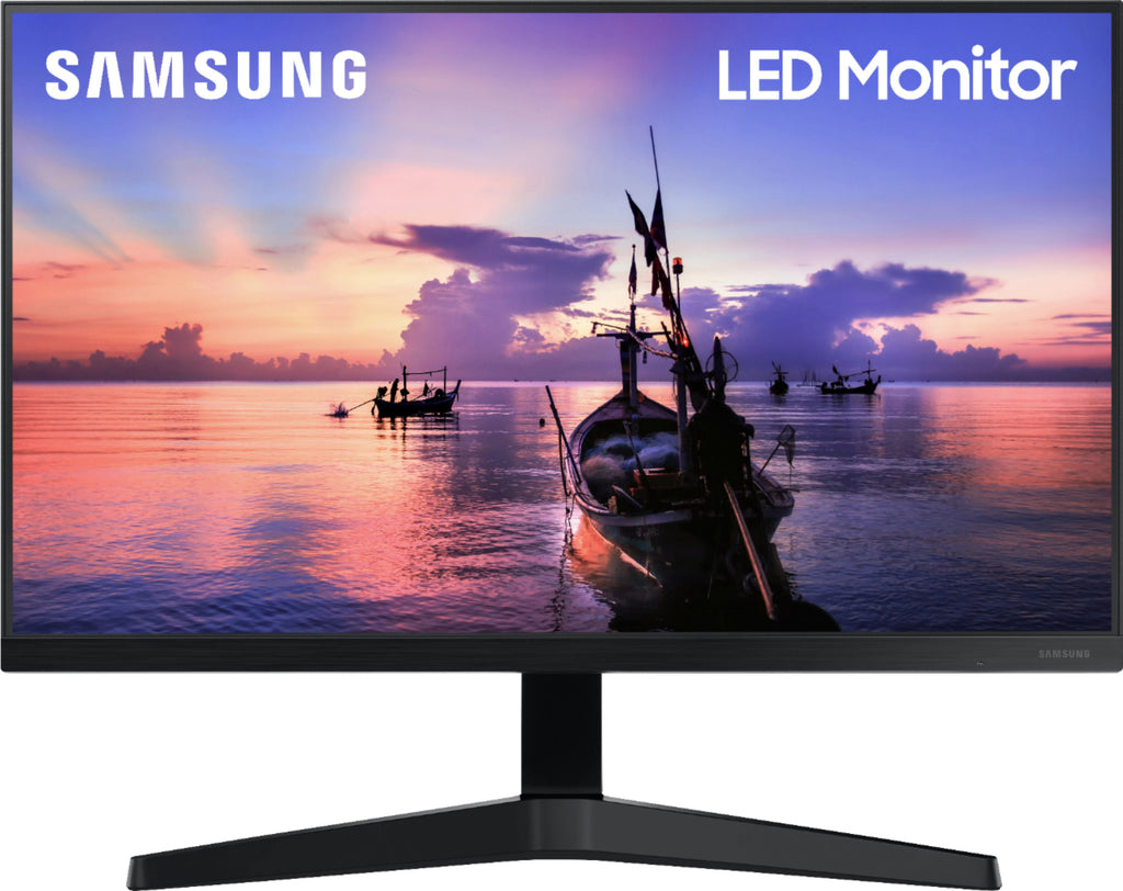 Samsung - 27" T350 Series IPS FHD, AMD FreeSync Monitor (VESA, HDMI, VGA) - Dark Blue Gray -