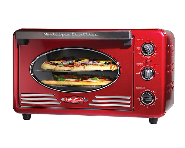 Nostalgia - RTOV2RR Retro 12-Slice Convection Toaster Oven - Retro Red -