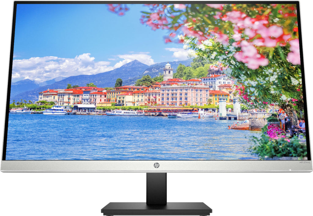 HP - 27" IPS LED QHD Monitor with Adjustable Height (HDMI, VGA) - Silver & Black -