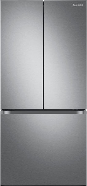 Samsung - 17.5 cu. ft. 3-Door French Door Counter Depth Smart Refrigerator with Twin Cooling Plus - Stainless Steel -