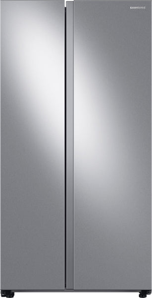 Samsung - 23 cu. ft. Side-by-Side Counter Depth Smart Refrigerator with All-Around Cooling - Stainless Steel -
