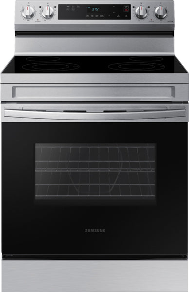 Samsung - 6.3 cu. ft. Freestanding Electric Range with WiFi and Steam Clean - Stainless Steel -
