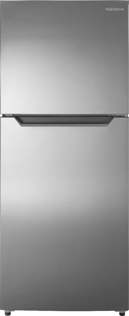Insigniaâ¢ - 10 Cu. Ft. Top-Freezer Refrigerator with Reversible Door and ENERGY STAR Certification - Stainless Steel Look -