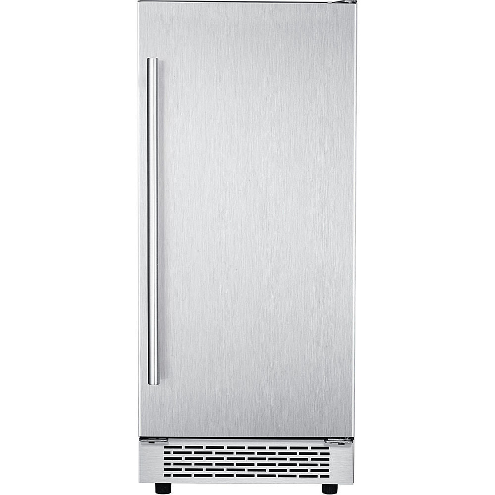 Hanover - The Vault Series 15" 32-Lb. Freestanding Icemaker with Reverible Door and Touch Controls - Silver -