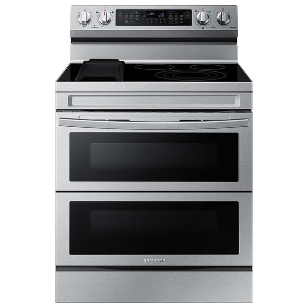Samsung - 6.3 cu. ft. Smart Freestanding Electric Range with Flex Duo, No-Preheat Air Fry & Griddle - Stainless Steel -