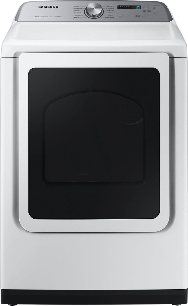 Samsung - 7.4 Cu. Ft. Smart Gas Dryer with Steam Sanitize+ - White -