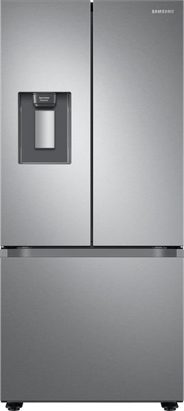 Samsung - 22 cu. ft. 3-Door French Door Smart Refrigerator with External Water Dispenser - Stainless Steel -