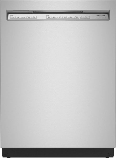 KitchenAid - 24" Front Control Built-In Dishwasher with Stainless Steel Tub, ProWash, 47 dBA - Stainless Steel -
