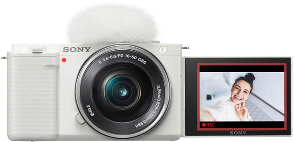 Sony - Alpha ZV-E10 Kit Mirrorless Vlog Camera with 16-50mm Lens - White -