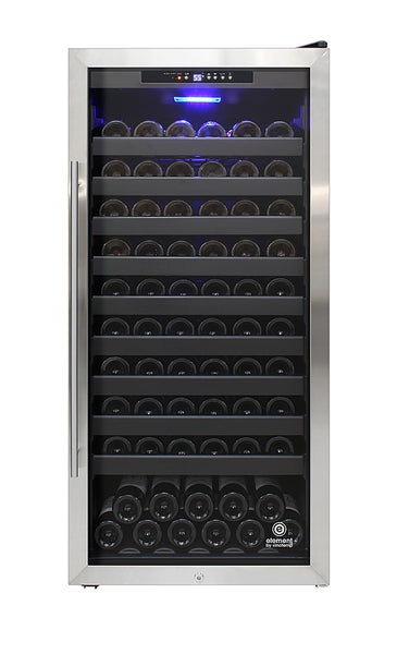Vinotemp - 114-Bottle Freestanding Single-Zone Wine Cooler - Silver -