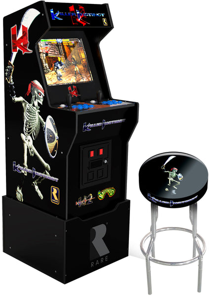 Arcade1Up - Killer Instinct Arcade with Stool, Riser, Lit Deck & Lit Marquee -