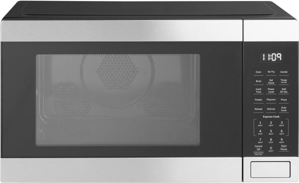 GE - 1.0 Cu. Ft. Convection Countertop Microwave with Air Fry - Black Stainless Steel -