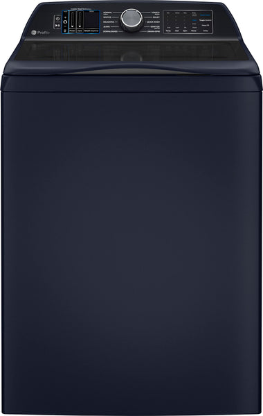 GE Profile - 5.4 Cu. Ft. High Efficiency Smart Top Load Washer with Built-in Alexa Voice Assistant and Smarter Wash Technology - Sapphire Blue -
