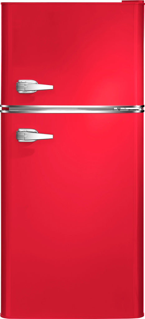 Insigniaâ¢ - 4.5 Cu. Ft. Retro Mini Fridge with Top Freezer and ENERGY STAR Certification - Red -
