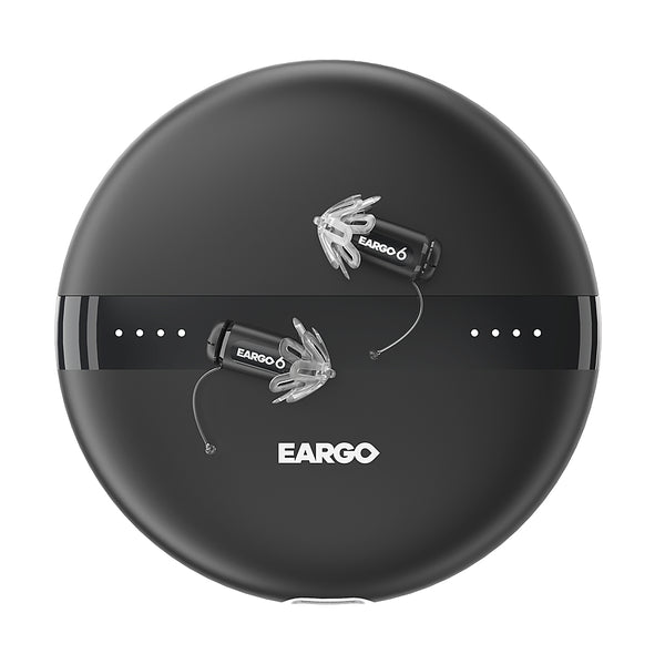 Eargo - 6 Self-Fitting OTC CIC Hearing Aid - Black -